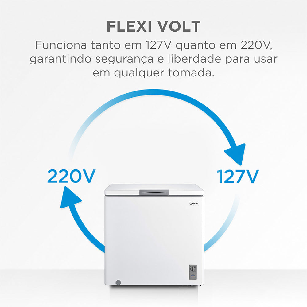 Freezer Midea 198L 1 Porta Horizontal Degelo Manual MDRC280SFZ013