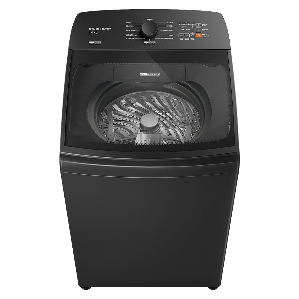 Máquina de Lavar Brastemp BWJ14A9 14kg Automática Cesto Inox