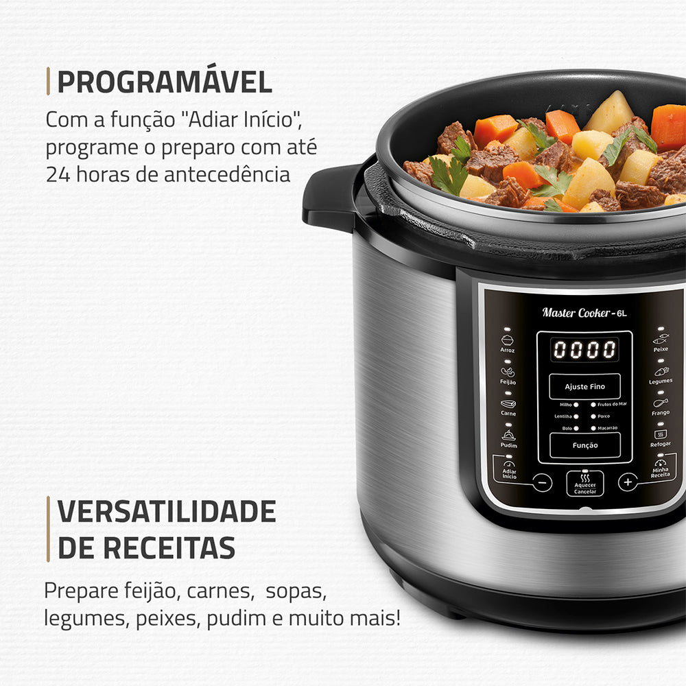 Panela Elétrica de Pressão Digital Mondial MasterCook 6L PE60