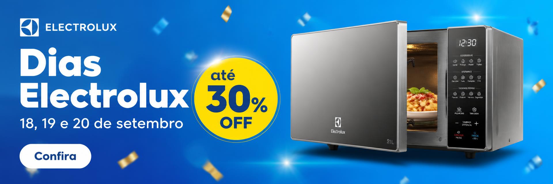 Micro-ondas Electrolux em promoção nos dias 18, 19 e 20 de setembro