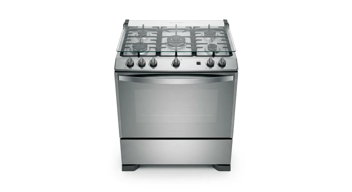 Fogão 5 Bocas Brastemp BFS5VCE Mesa de Vidro