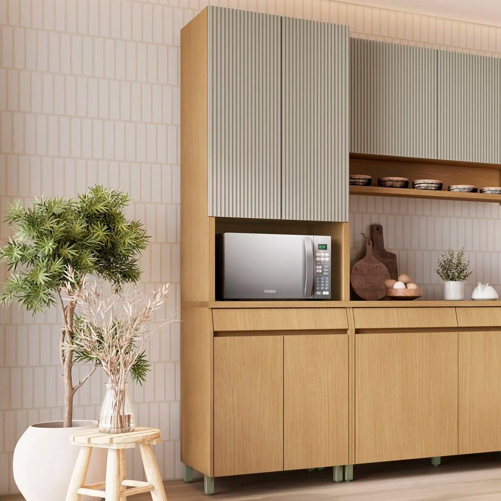 Paneleiro Torre Quente 4 Portas 1 Gaveta MDF Simone Mendes - Nesher