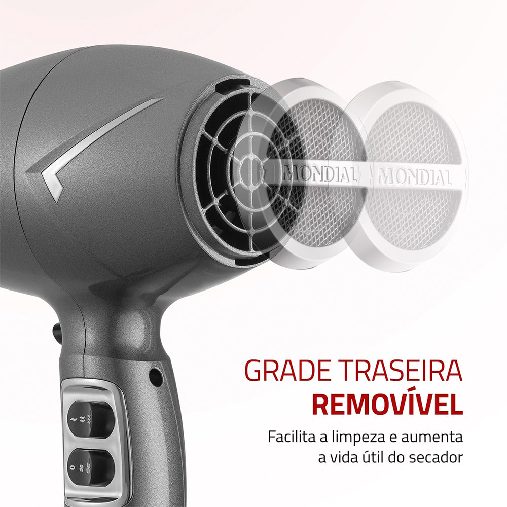 Secador de Cabelo Mondial Space Shine Tourmaline 2100W