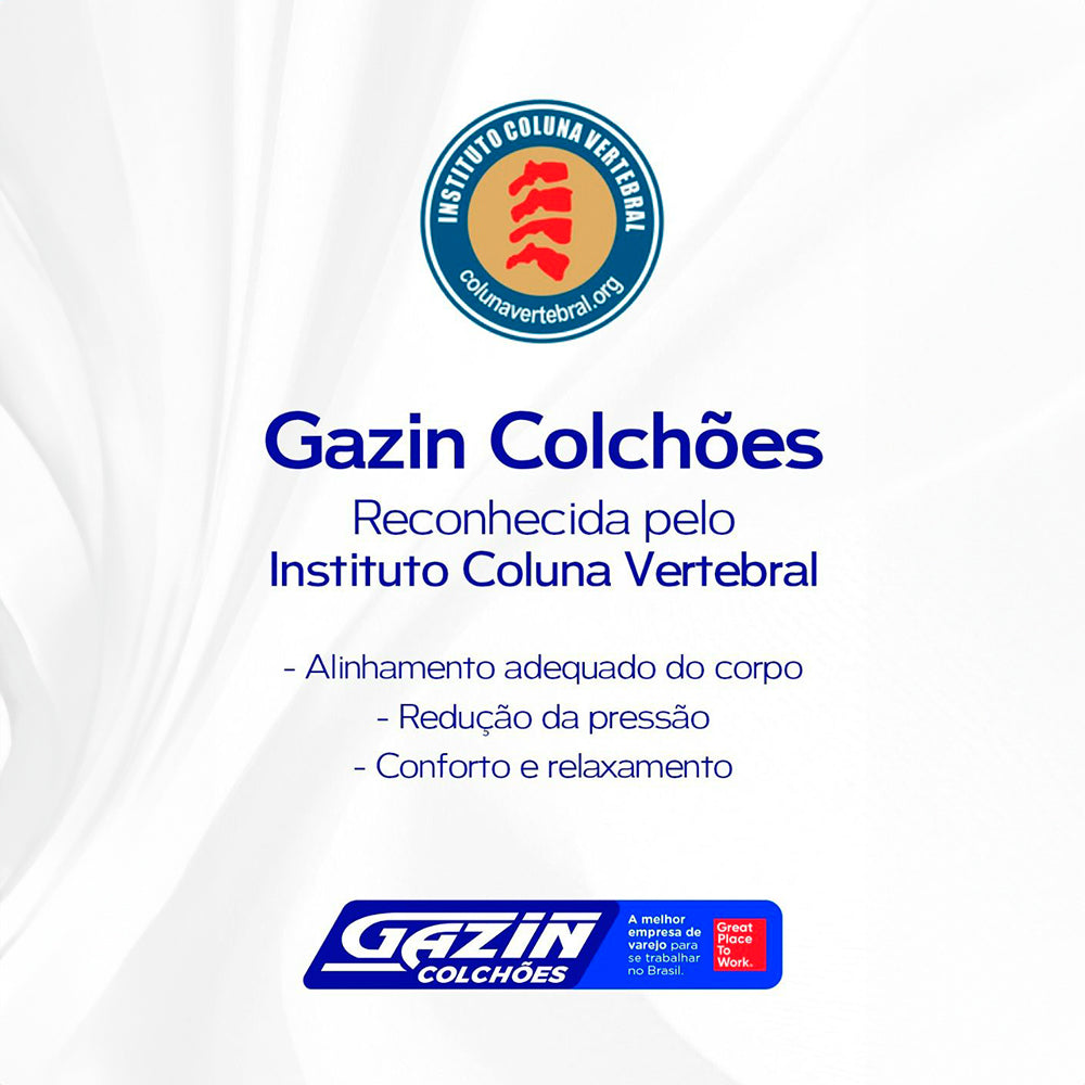 Colchão Solteiro de Espuma D33 Gazin Dunas 88x188 Double Face