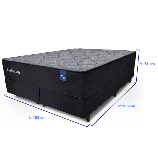 Colchão Cama Box Gazin Molas PowerBlue King Size Power Black 203x193