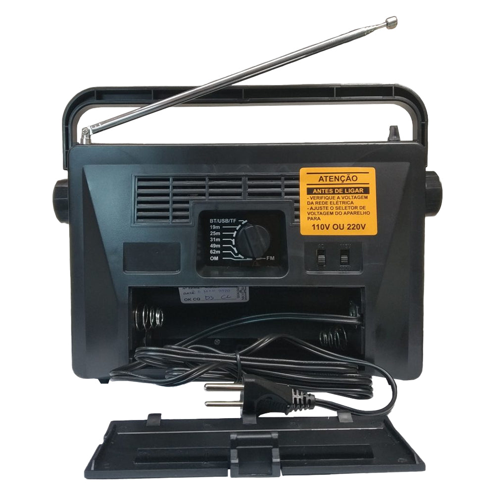 Rádio Portátil Motobrás RM-PU32AC 7 Faixas AM/FM/OC 1000mW Bluetooth