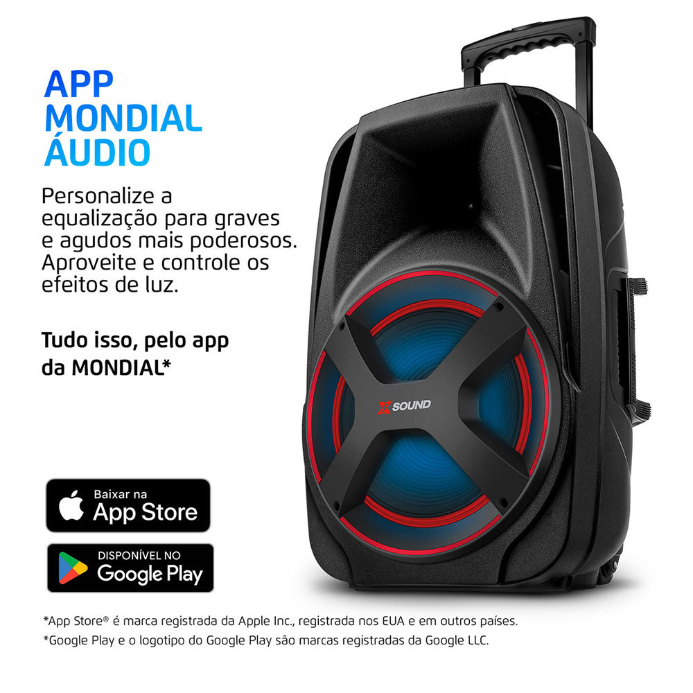 Caixa de Som Amplificada Mondial CM-650-N 650W RMS Bluetooth