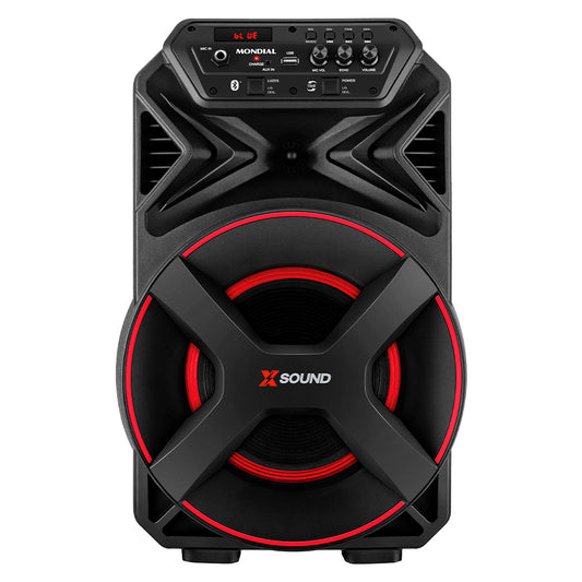 Caixa de Som Amplificada Mondial XSound CM-300-N 300W Bluetooth RGB