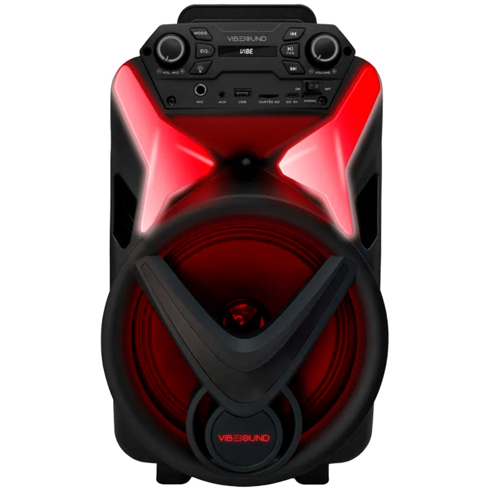 Caixa de Som Amplificada VibeSound VS002 340RMS Bluetooth com Microfone