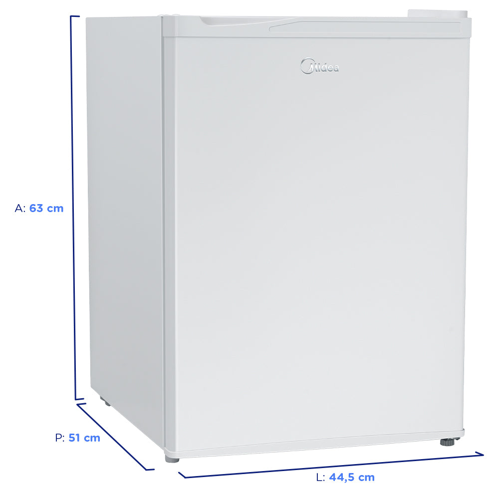 Frigobar Midea 67L 1 Porta Degelo Manual Prateleiras de Vidro MDRD108FGA01
