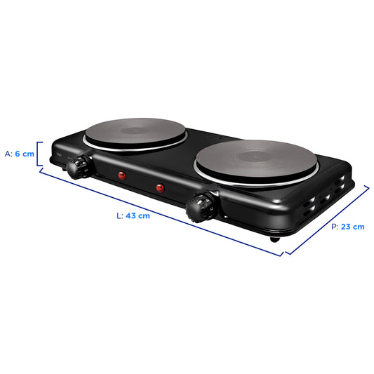 Fogão Cooktop de Mesa Portátil Elétrico 2 Bocas Elgin 42FOG020