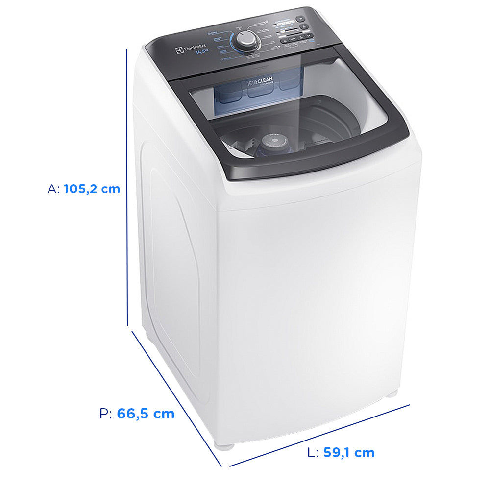 Máquina de Lavar Electrolux 14,5kg Efficient Jet&Clean LEE15