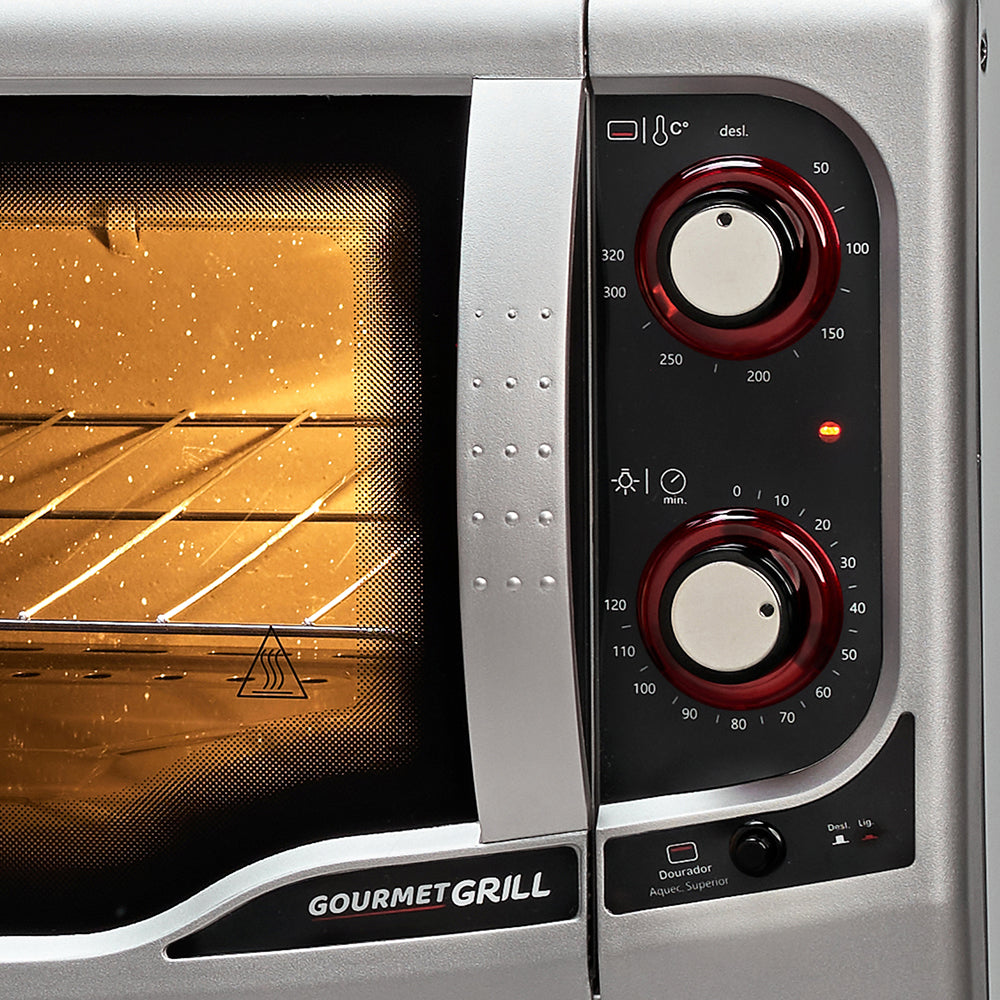 Forno Elétrico de Bancada 44L Fischer Gourmet Grill com Timer 1775W