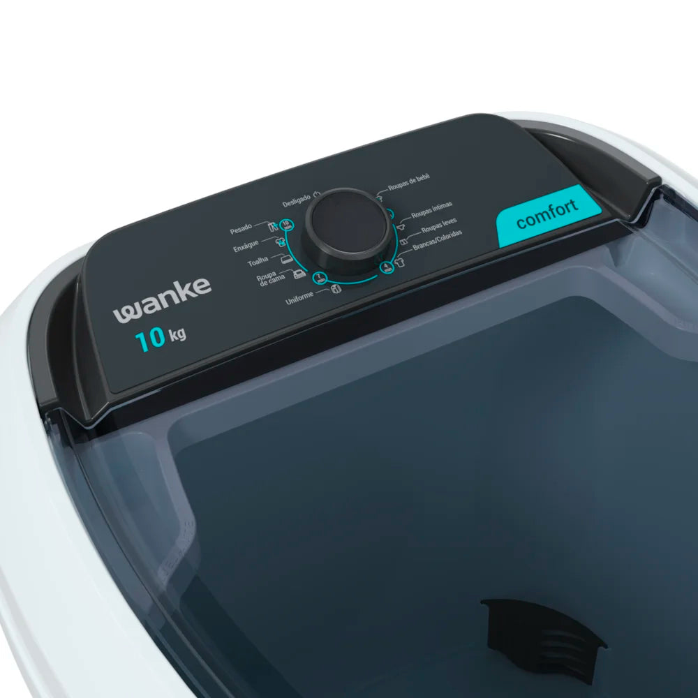 Tanquinho Wanke Comfort 10kg Semiautomático 8 Programas LWBE100T3