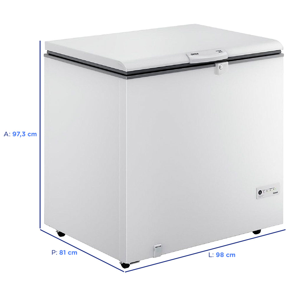 Freezer Consul 309L 1 Porta Horizontal Degelo Manual CHA31FB