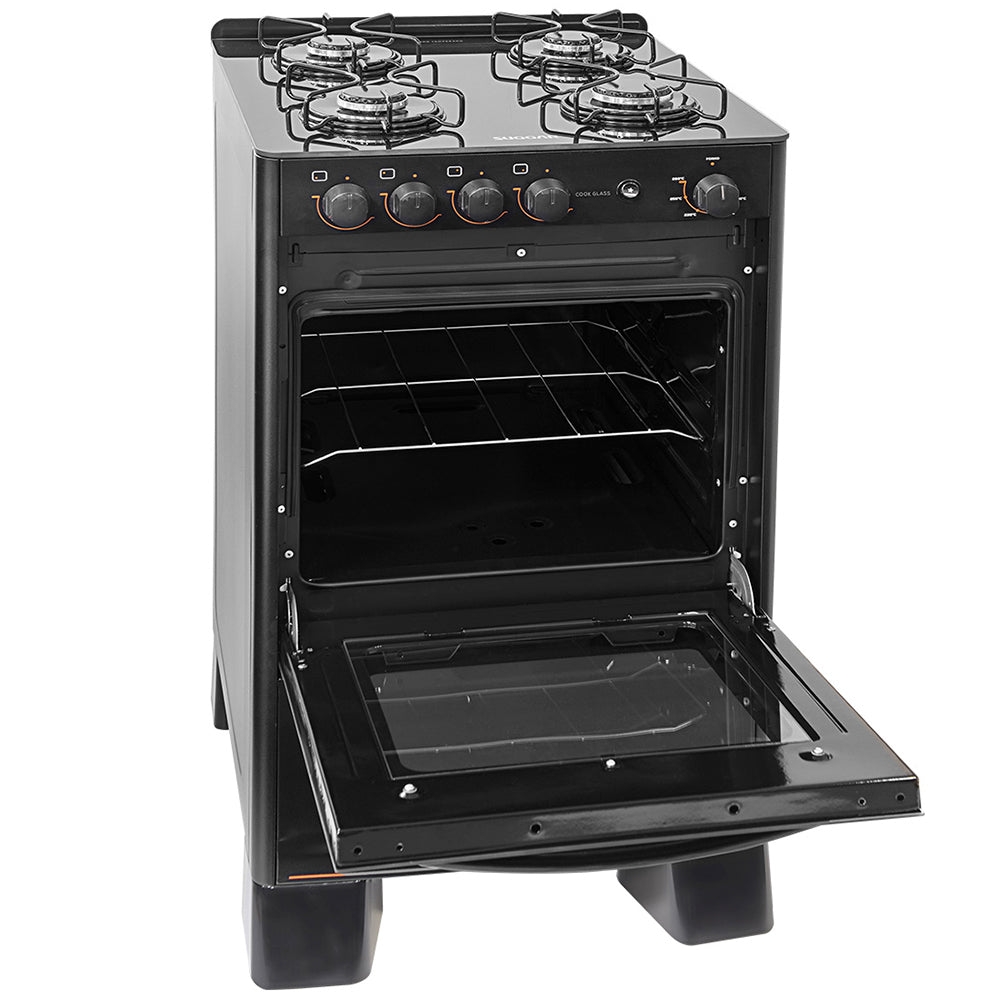 Fogão Suggar Cook Glass 4 Bocas Automático Mesa de Vidro