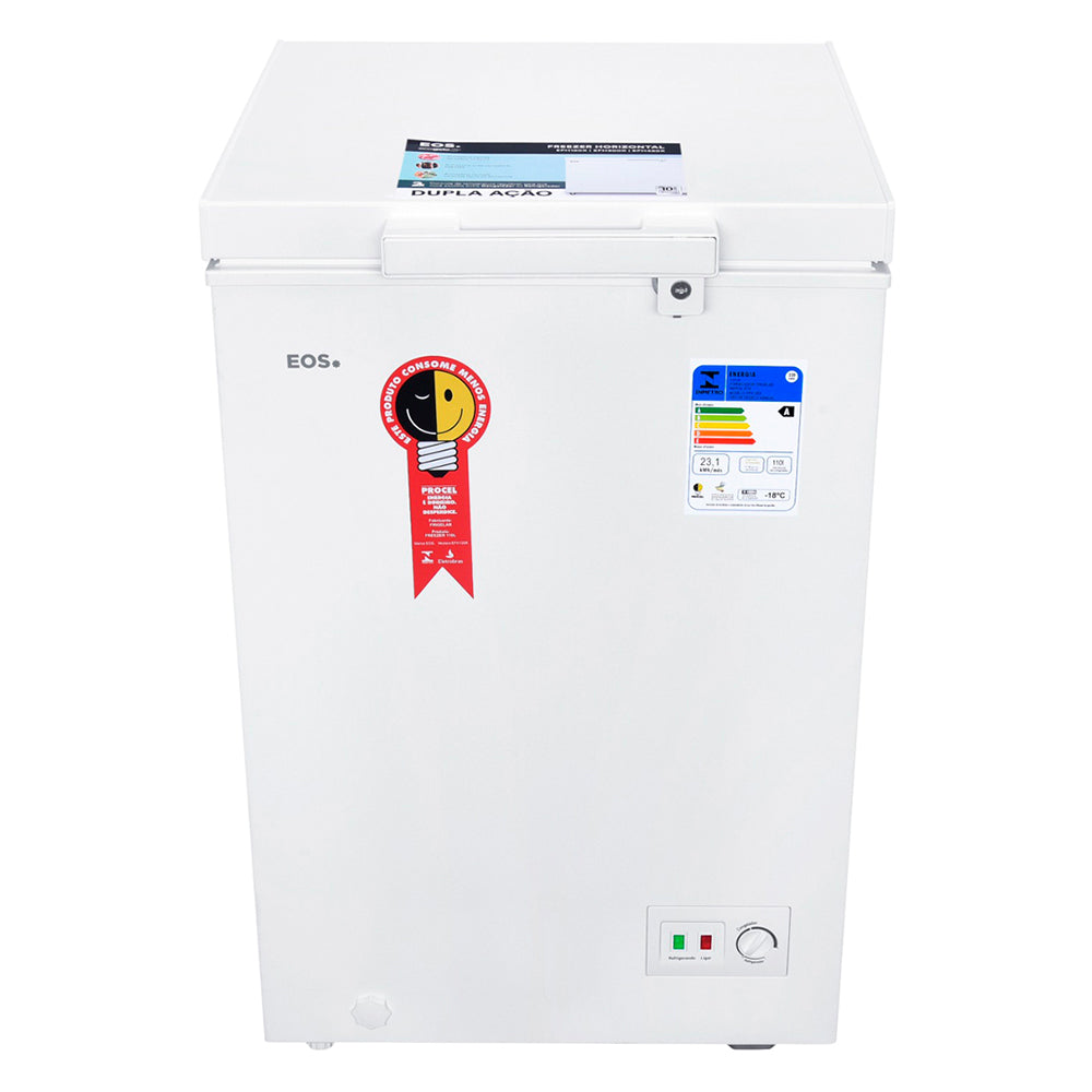 Freezer EOS Eco Gelo 110L 1 Porta Horizontal Degelo Manual