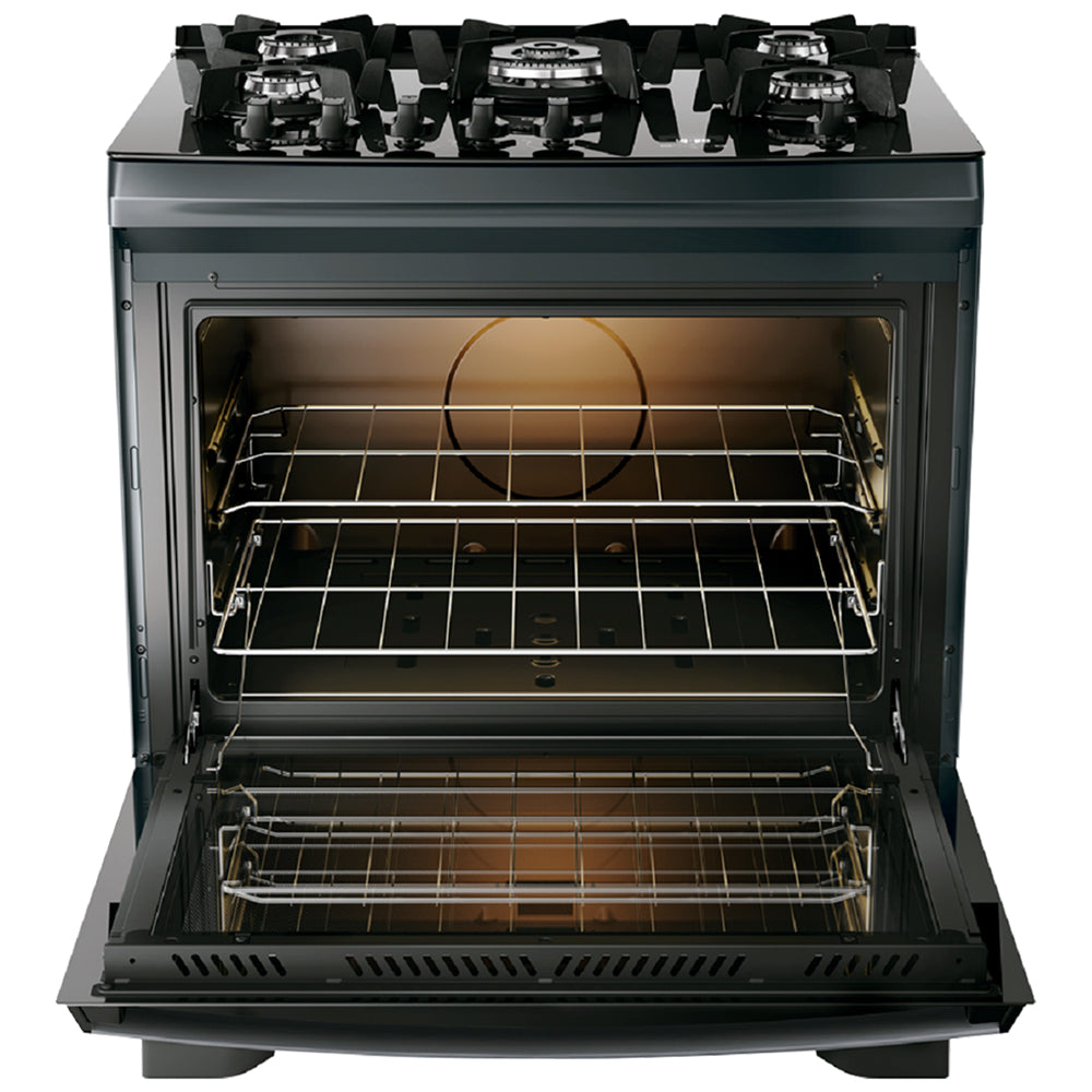 Fogão Dako Supreme 5 Bocas Automático Mesa de Vidro Forno 100L