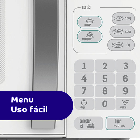Micro-ondas Consul 20L 620W Função Descongelar Trava Painel CMA20BB