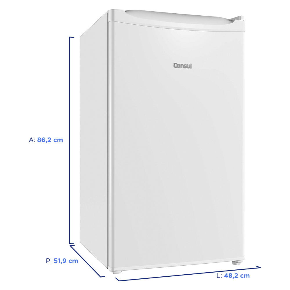 Frigobar Consul 117L 1 Porta Degelo Manual com Gaveta Multiuso CRC12CB