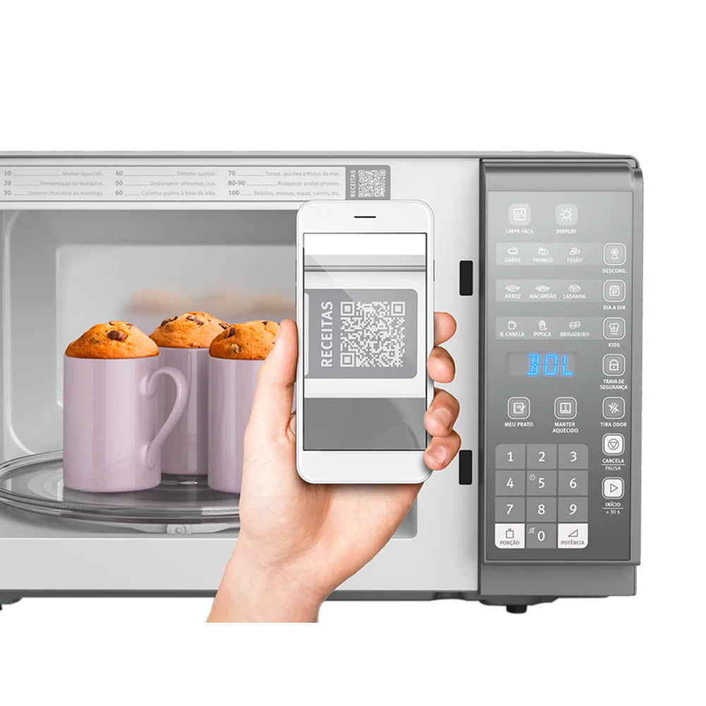 Micro-ondas Electrolux 31L 1500W Espelhado Painel integrado Tira Odor MI41S