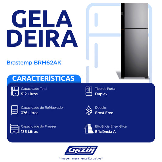 Geladeira Brastemp 512L Frost Free Duplex BRM62