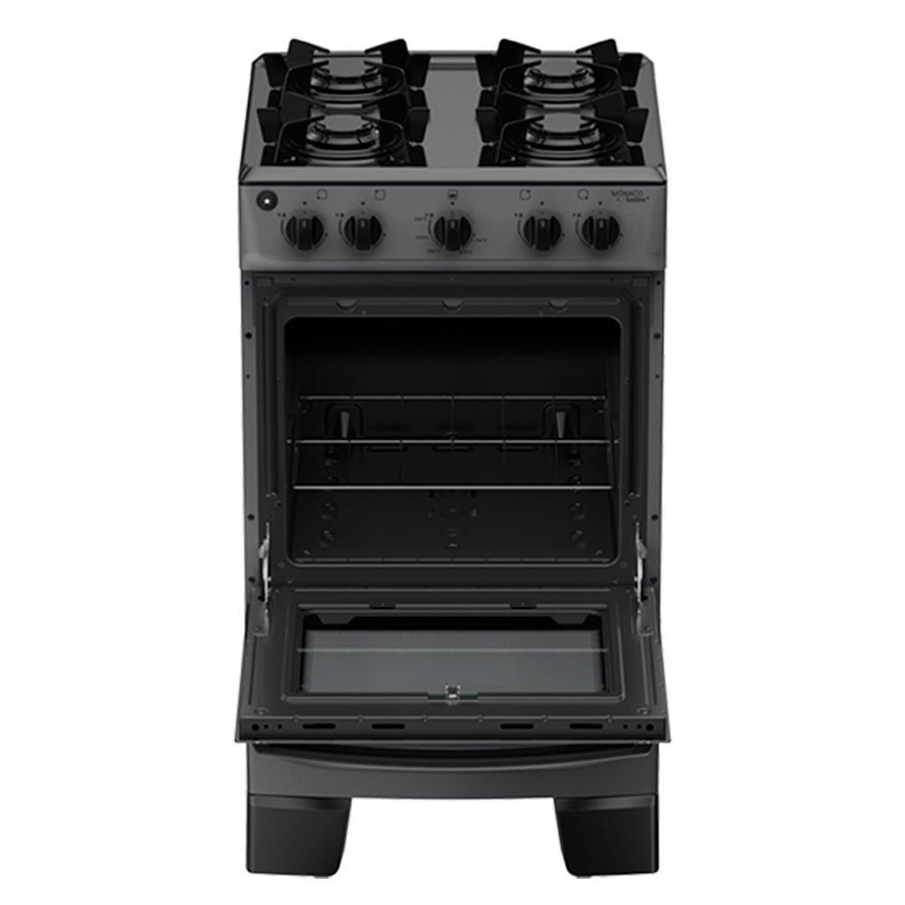Fogão Atlas 4 Bocas Mônaco Lustro Automático Mesa de Vidro