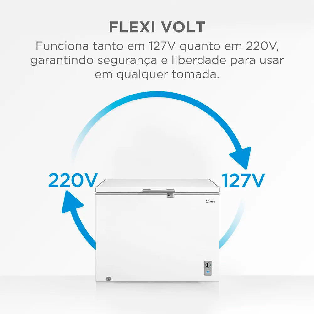 Freezer Midea 293L 1 Porta Horizontal Degelo Manual MDRC4