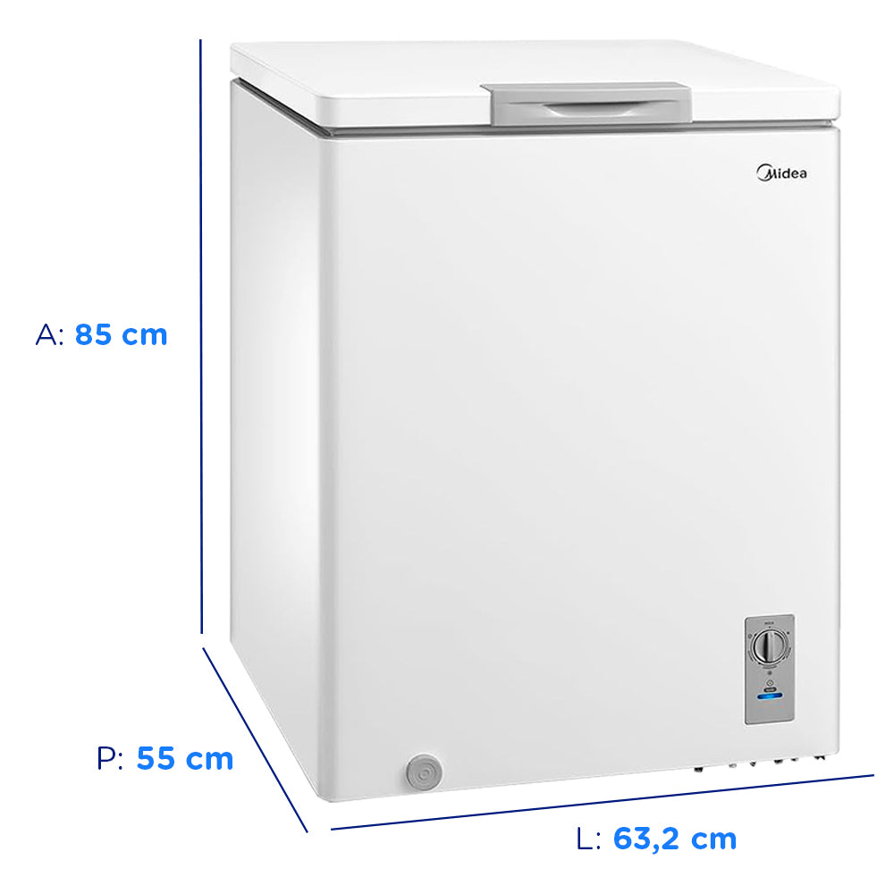 Freezer Midea 142L 1 Porta Horizontal Degelo Manual MDRC20