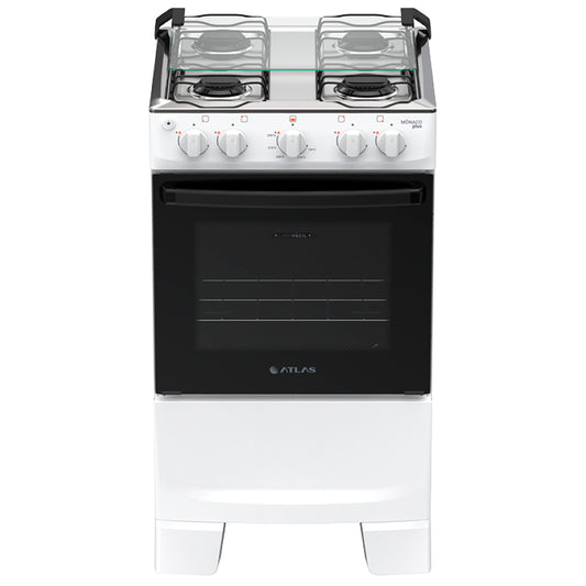 Fogão Atlas Mônaco Plus 4 Bocas Automático Mesa de Inox Forno
