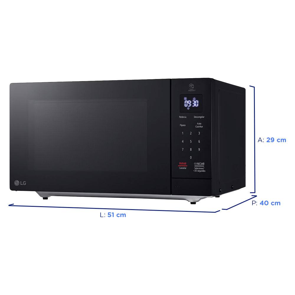 Micro-ondas de Bancada LG NeoChef 30L 800W Limpa Fácil MS3033DSA