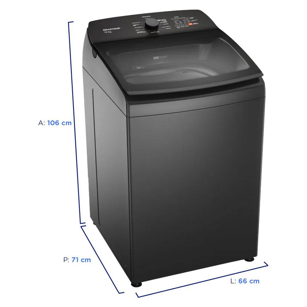 Máquina de Lavar Brastemp 13kg Automática Cesto Inox BWK13A9