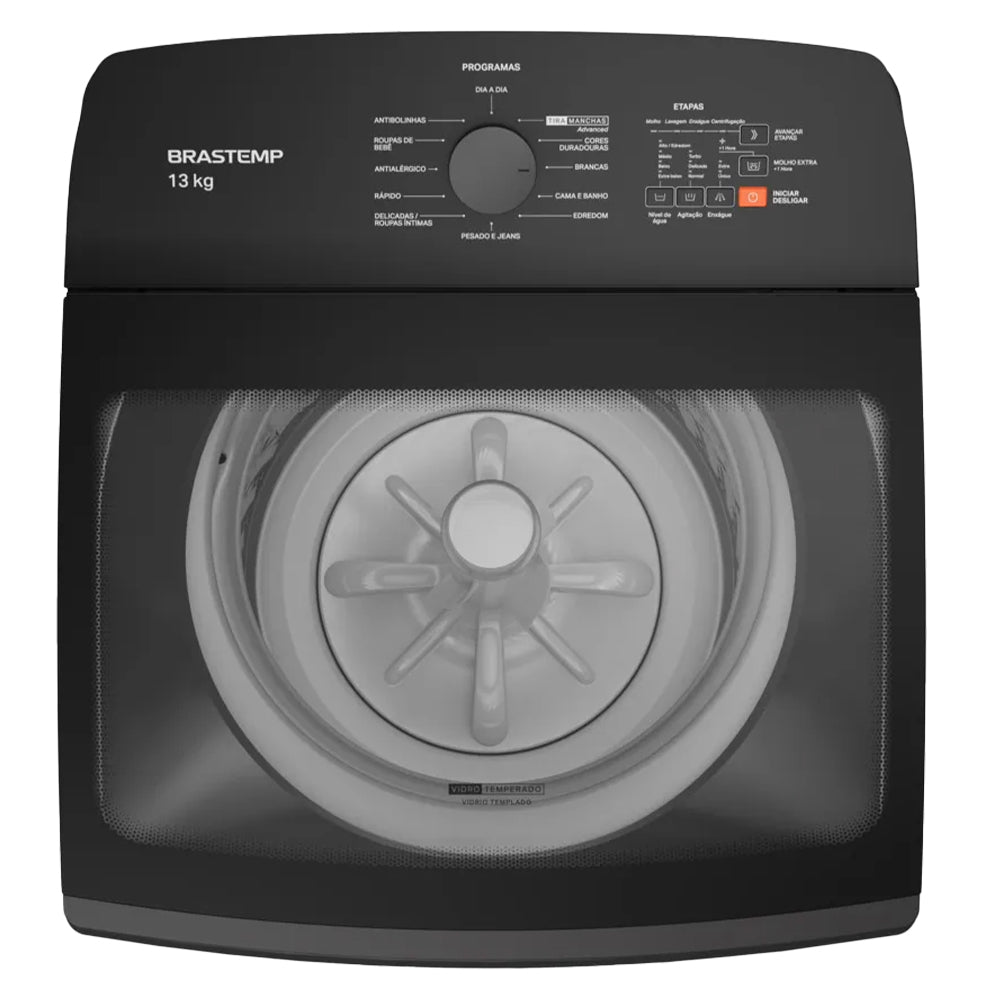 Máquina de Lavar Brastemp 13kg Automática Cesto Inox BWK13A9
