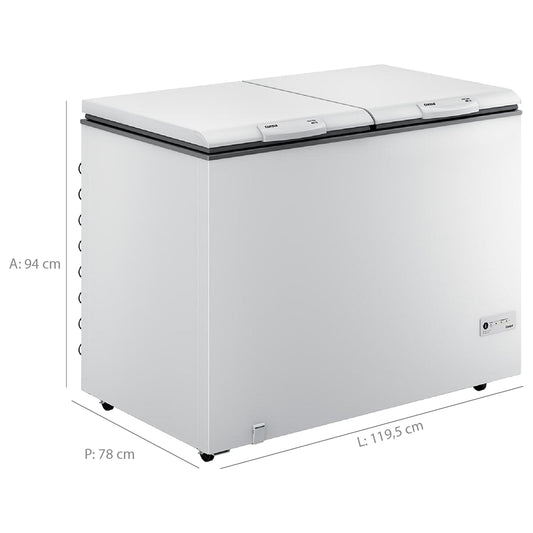 Freezer Consul 414L 2 Portas Horizontal 6 Níveis de Temperatura CHB42FB