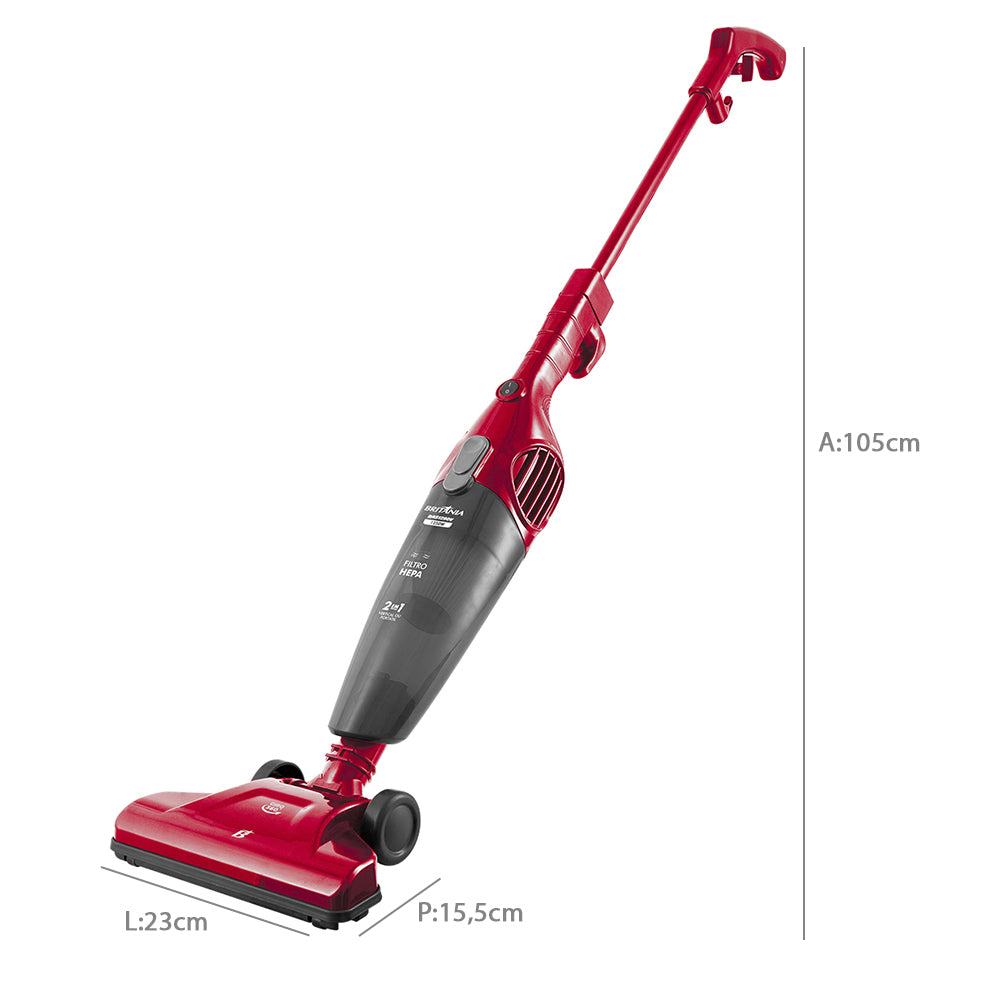 Aspirador de pó 2 em 1 Britânia 1250W 1L Filtro Hepa BAS1290/1295