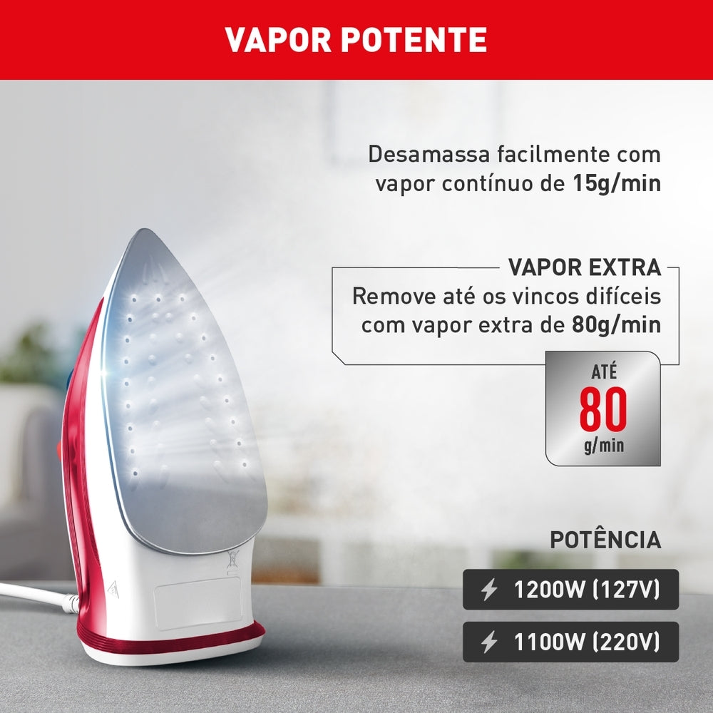 Ferro de Passar a Vapor Arno Essentialgliss FMQ 1200W