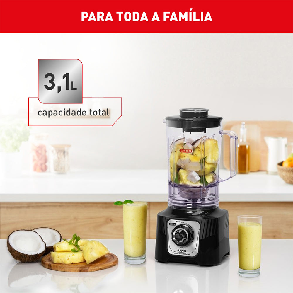 Liquidificador Arno PowerMax 3,1L 15 Velocidades 1400W