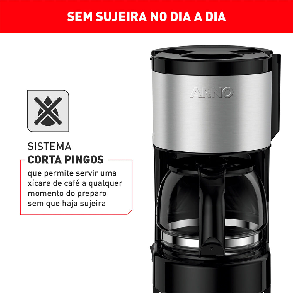 Cafeteira Elétrica Arno Filtro Perfectta CFPI 0,6L