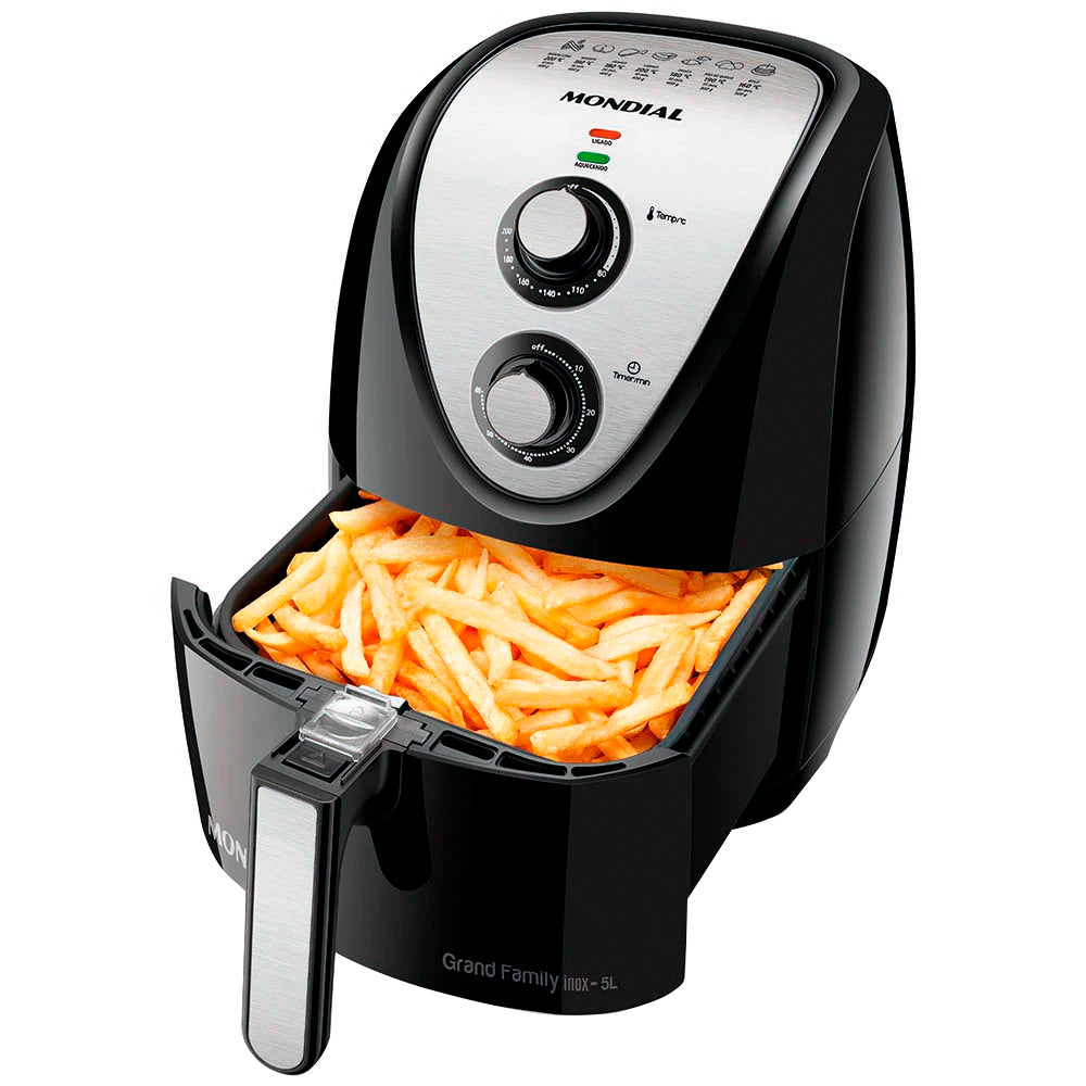 Fritadeira Elétrica Air Fryer Mondial Grand Family AFN-50 BI 5L 1900W Timer