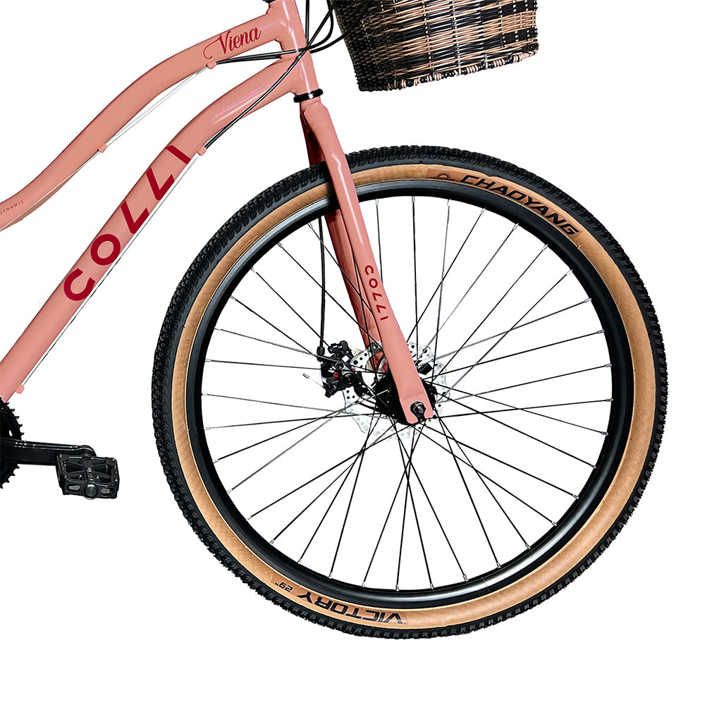 Bicicleta Aro 29 Colli Viena 21 Marchas Freio a Disco com Cestinha