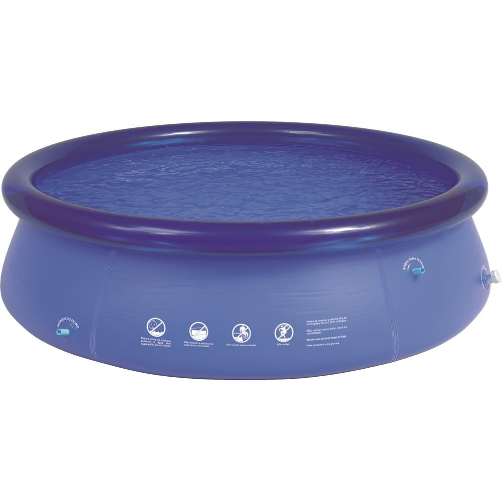 Piscina Inflável Splash Fun com Válvula de Filtro Mor Redonda 2400L