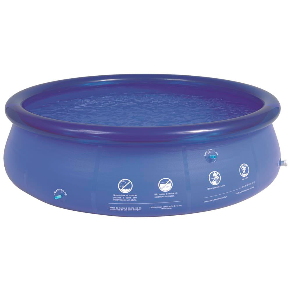 Piscina Inflável com Válvula de Filtro e Kit Reparo Mor Redonda 3400L