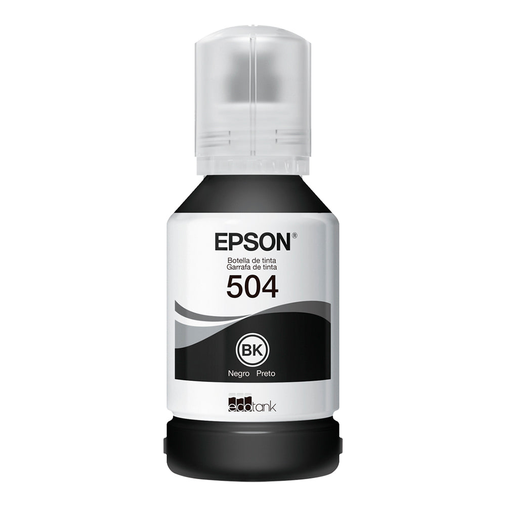 Refil Tanque de Tinta Epson Preto T504 até 7500 Páginas