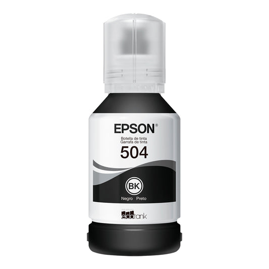 Refil Tanque de Tinta Epson Preto T504 até 7500 Páginas