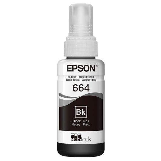 Refil para Tanque de Tinta Epson Preto NºT664 até 4.000 Páginas T664120-AL