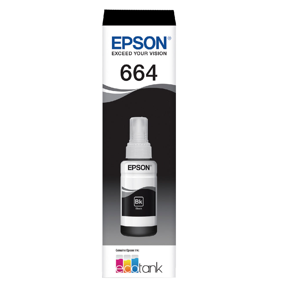 Refil para Tanque de Tinta Epson Preto NºT664 até 4.000 Páginas T664120-AL