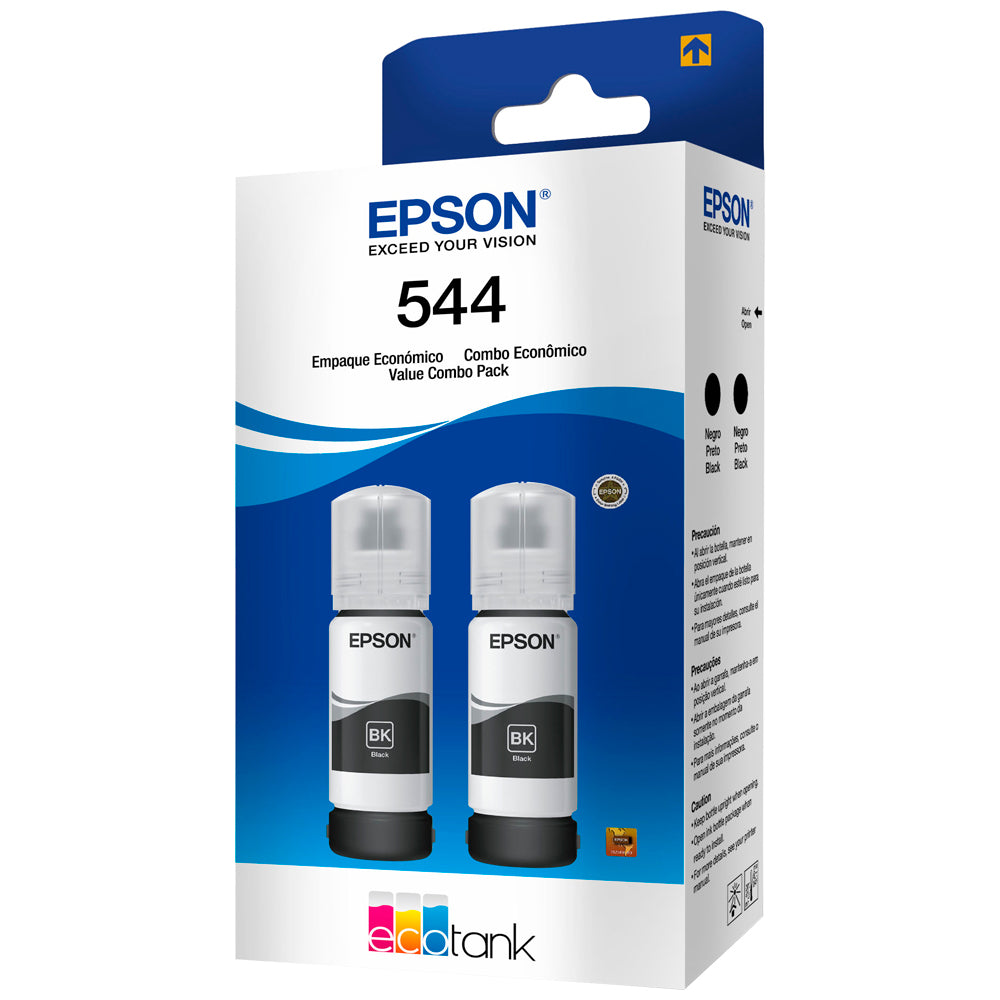 Kit Refil para Tanque de Tinta Epson Preto 2 Unidades 65ml 544