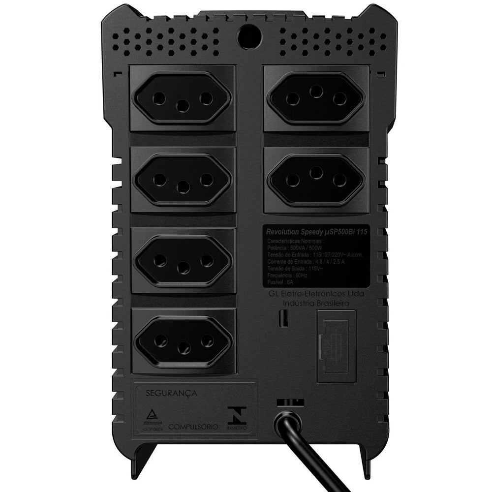 Estabilizador SMS Revolution Speedy 500VA 6 Tomadas Monovolt 16620