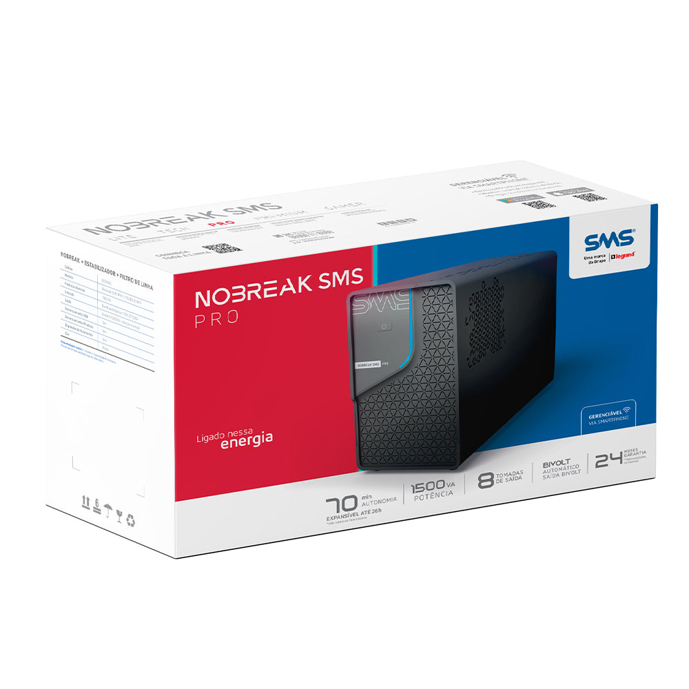 Nobreak SMS PRO 1500VA 8 Tomadas 29402
