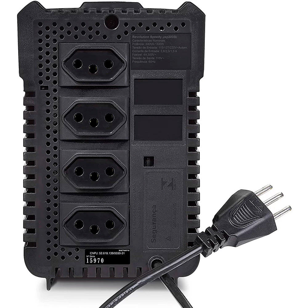 Estabilizador SMS Revolution Speedy 300VA 4 Tomadas